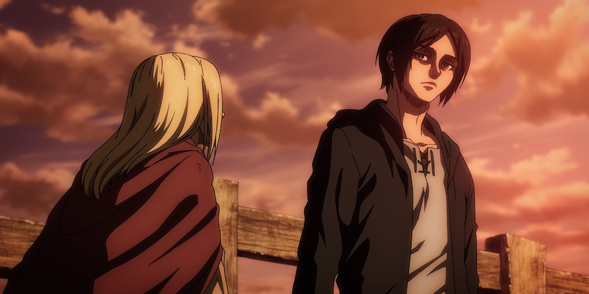 Eren discusses his plan with Historia in Attack on Titan
