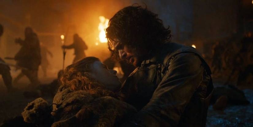 Ygritte dies in Jon Snow's arms in Game of Thrones