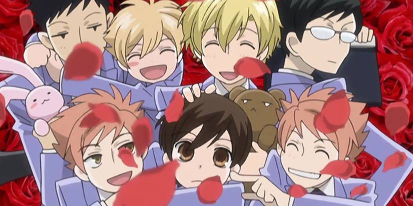 Haruhi and the Host Club in Ouran High School Host Club.
