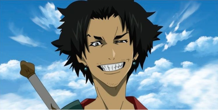 Mugen smiling in Samurai Champloo.