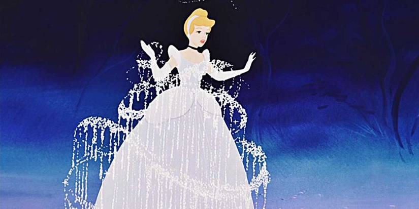 Cinderella's dress transforming in Disney's Cinderella (1950).
