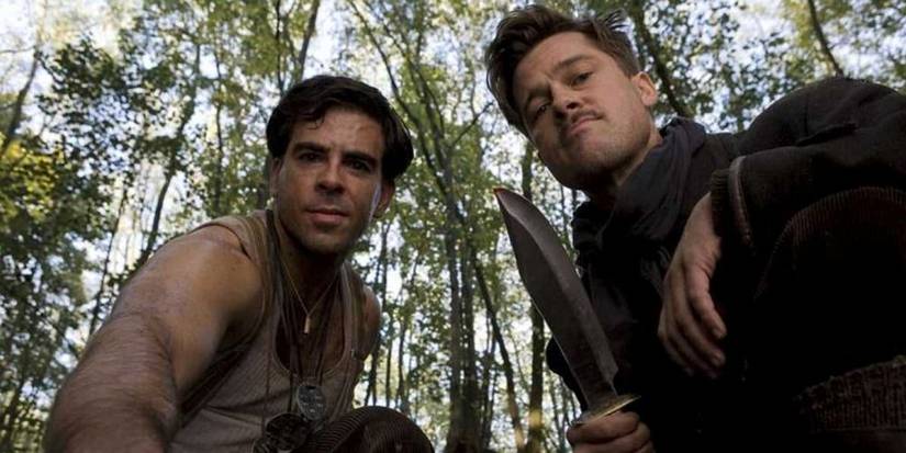 Inglorious Basterds - Eli Roth and Brad Pitt