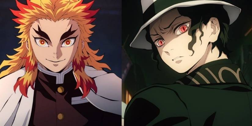 Rengoku and Muzan from Demon Slayer/Kimetsu No Yaiba.