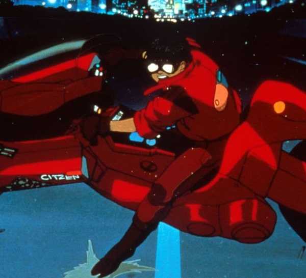 Kaneda is on his bike in Akira.