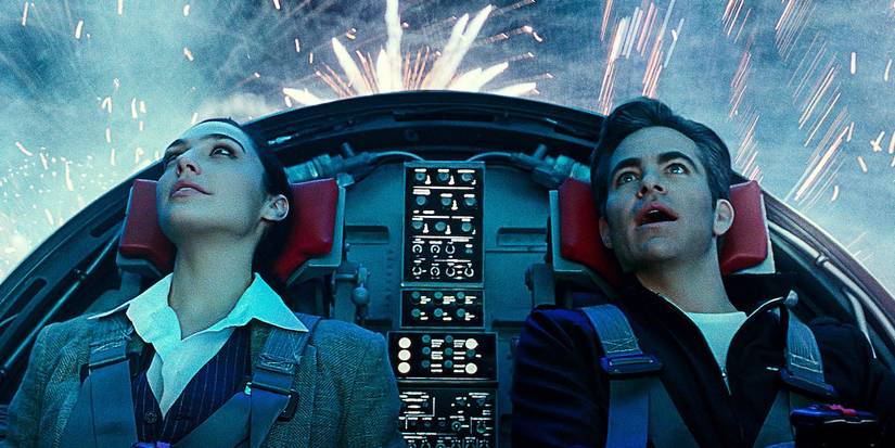 Diana and Steve watch fireworks in Wonder Woman 1984