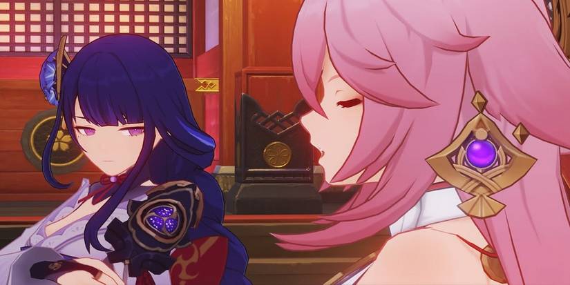 Genshin Yae Teasing Raiden