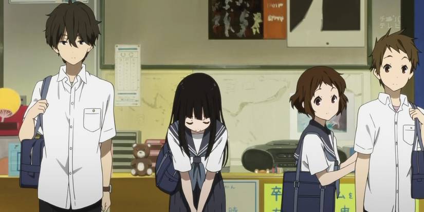 Tutup layar Hotarou, Eru, Mayaka, dan Satoshi