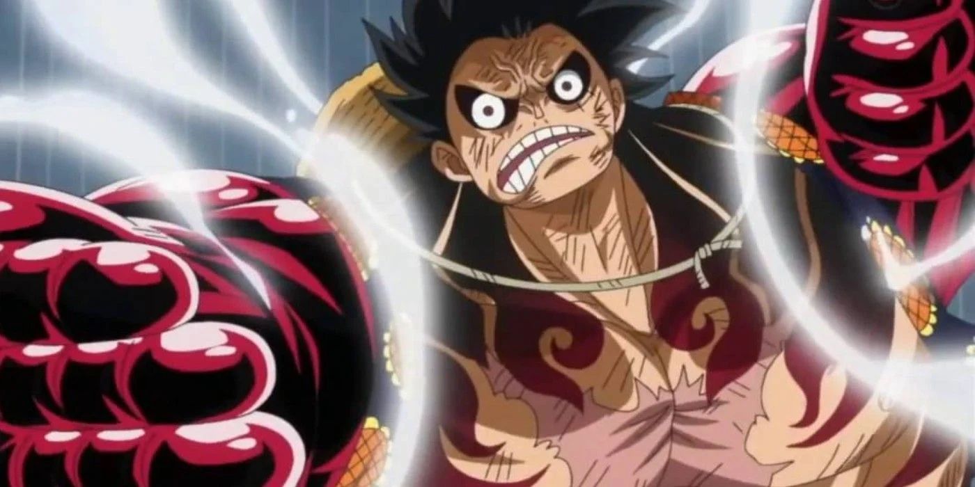 Luffy using Gear 4 in One Piece