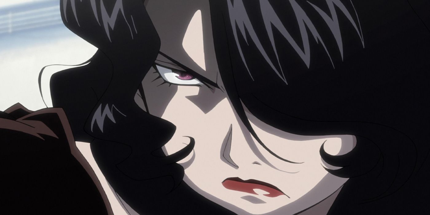 Lust scowls as she fights.