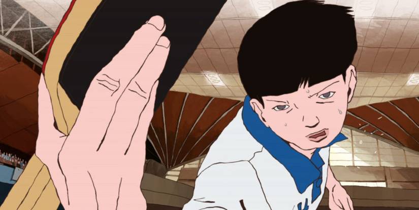 Ping Pong the Animation Karakter utama bermain ping pong