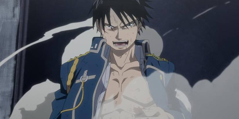 Roy Mustang va combattre Lust dans Fullmetal Alchemist : Brotherhood.