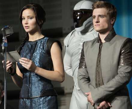 Katniss Everdeen and Peeta Mellark in The Hunger Games