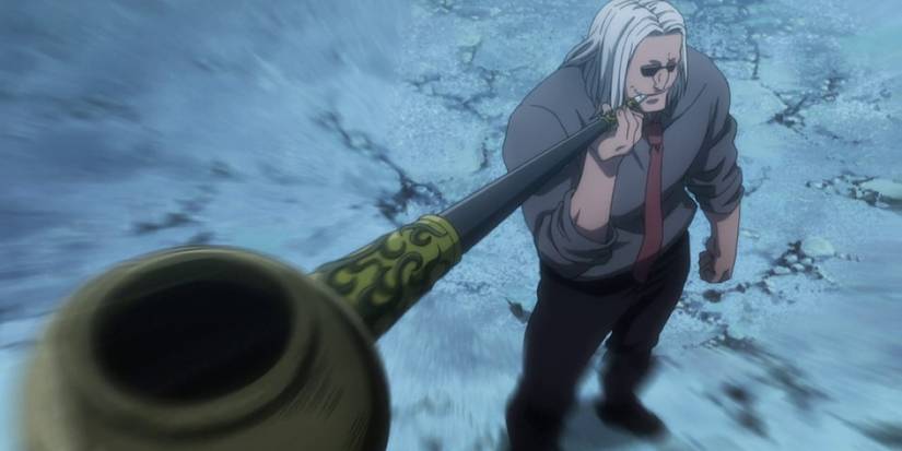 Morel Mackernasey tient une pipe géante dans Hunter X Hunter