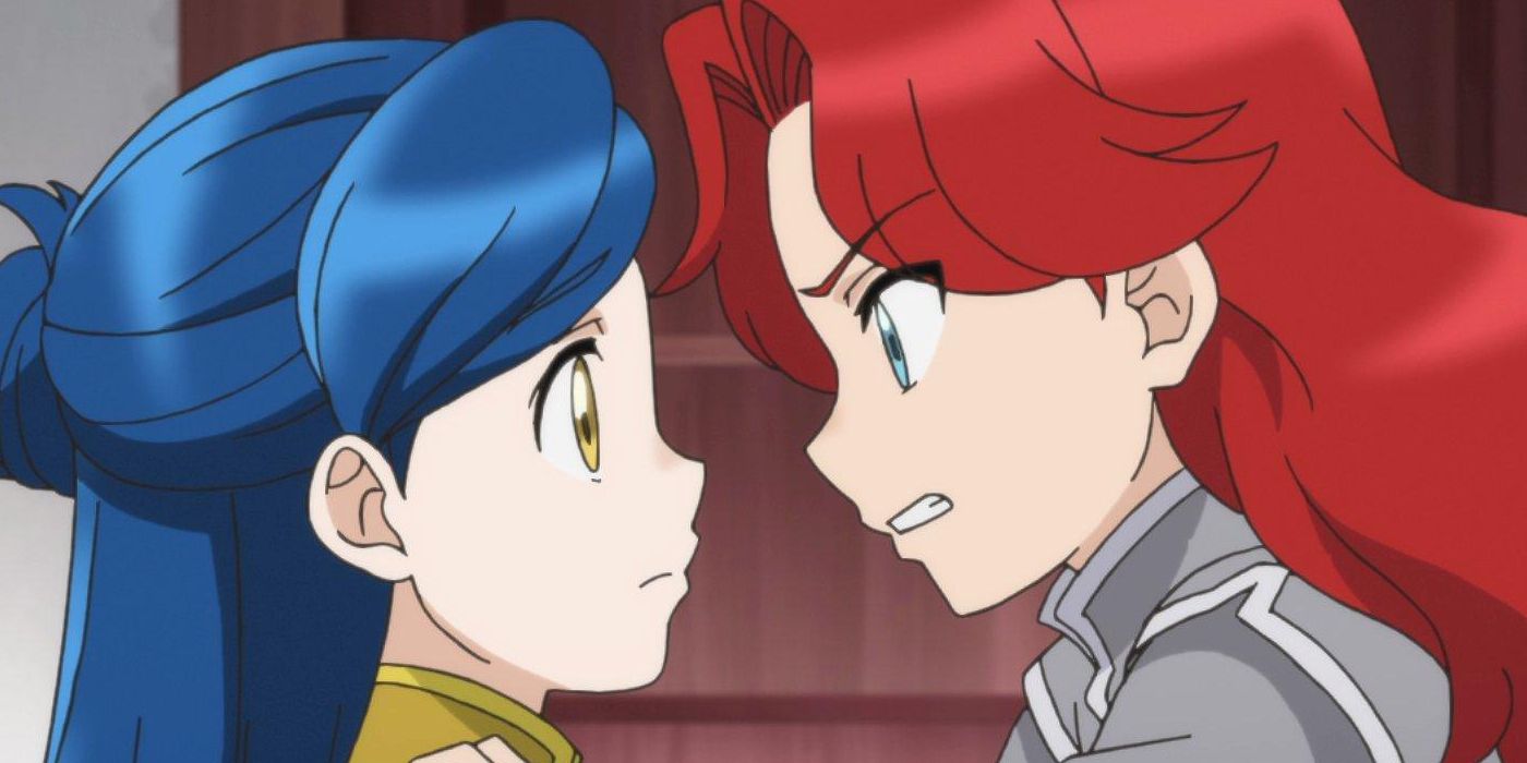 Delia confronting Myne in Ascendance of a Bookworm.