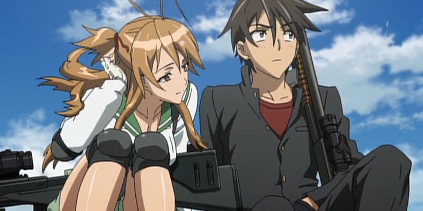Takashi and Rei spend time together at Highschool Of The Dead.