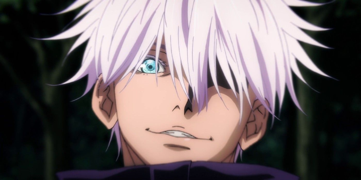 Gojo sem a venda em Jujutsu Kaisen.