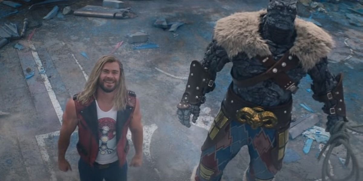 Korg and Thor after a battle in Love & Thunder