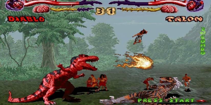 Diablo from Primal Rage Spitting Fireball