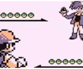 Red faces his Rival in Pokemon Red and Blue.