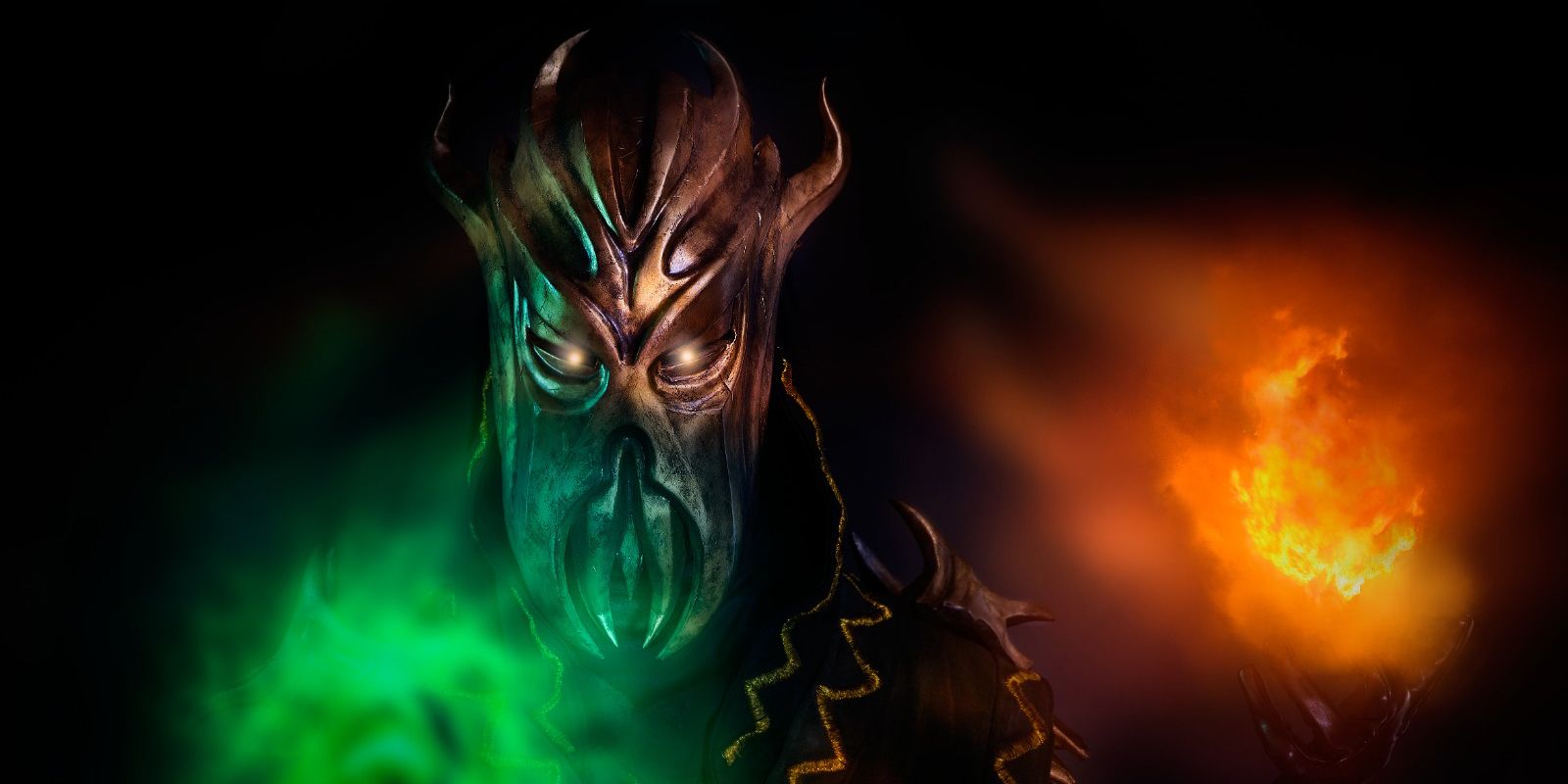 I tried making Miraak from Skyrim (again), image size:1600x800