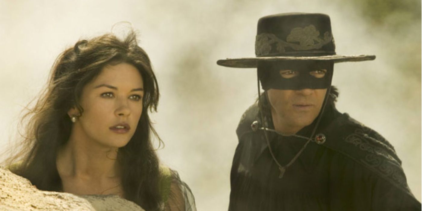 آنتونیو باندراس و کاترین زتا-جونز در فیلم The Mask of Zorro