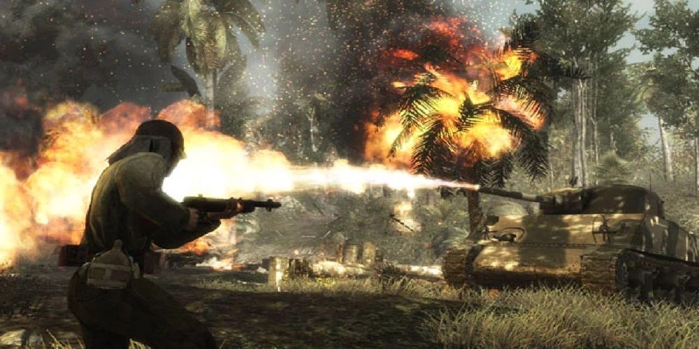 Call of Duty World at War Flamethrower Tank 