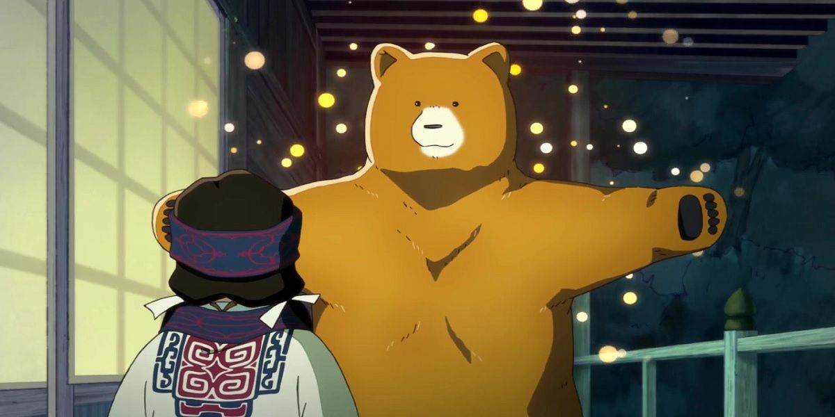 Kuma Miko's beer probeert een knuffel te krijgen