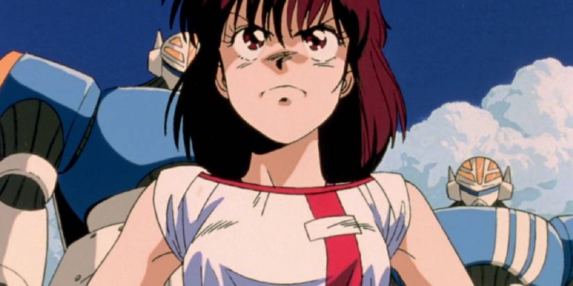 Noriko gets annoyed during her training in Gunbuster.