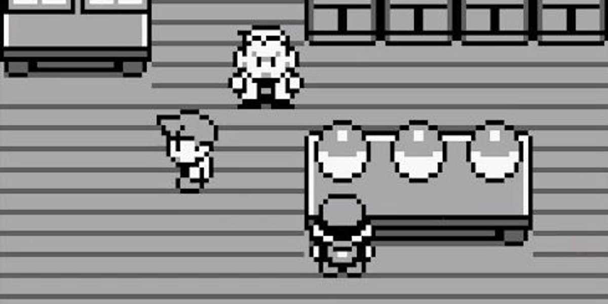 Red picks his Starter Pokemon from Professor Oak in Pokemon Red and Blue.