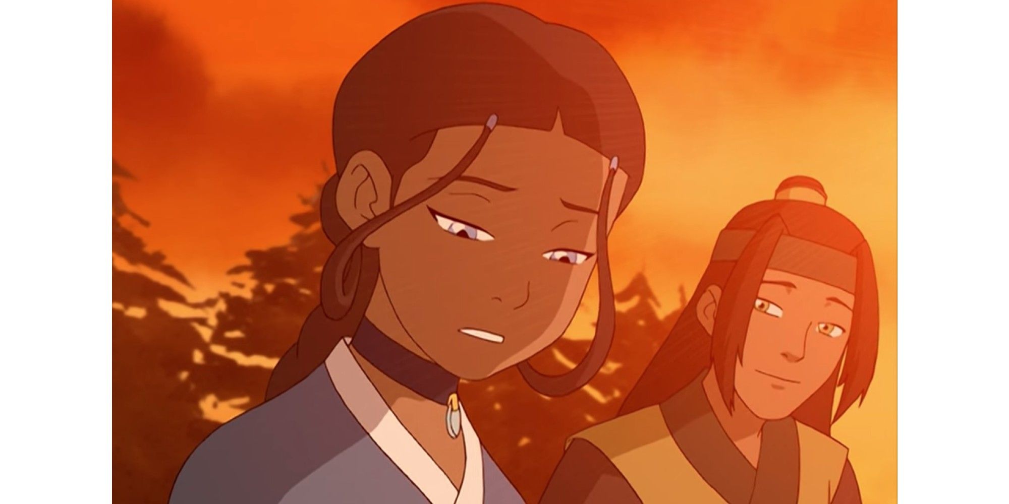 Katara and Haru from Avatar: The Last Airbender.