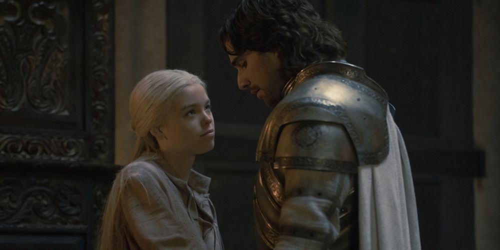 Rhaenyra Targaryen e Criston Cole amam cena de House of the Dragon