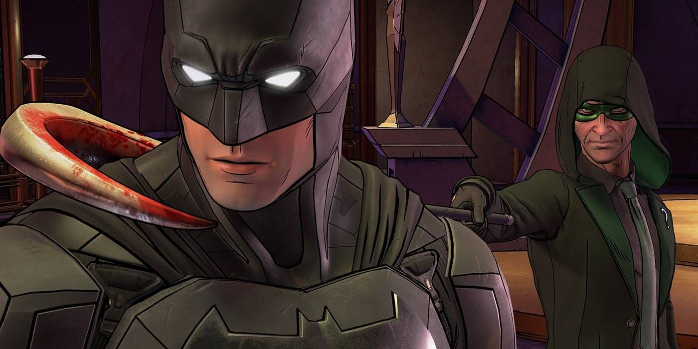 Batman e Charada em Telltale Batman: The Enemy Within