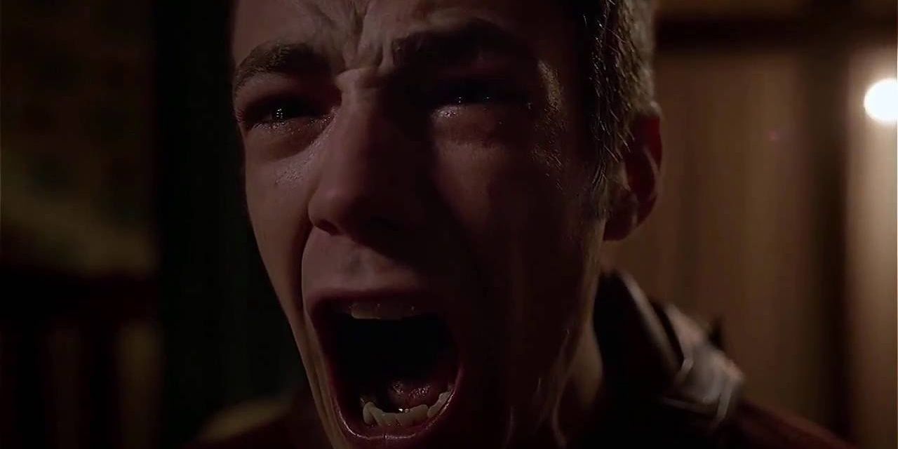 Barry Allen screaming in the flash