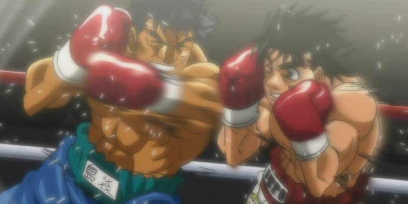 Ippo blocks a hit in Hajime no Ippo: Rising.