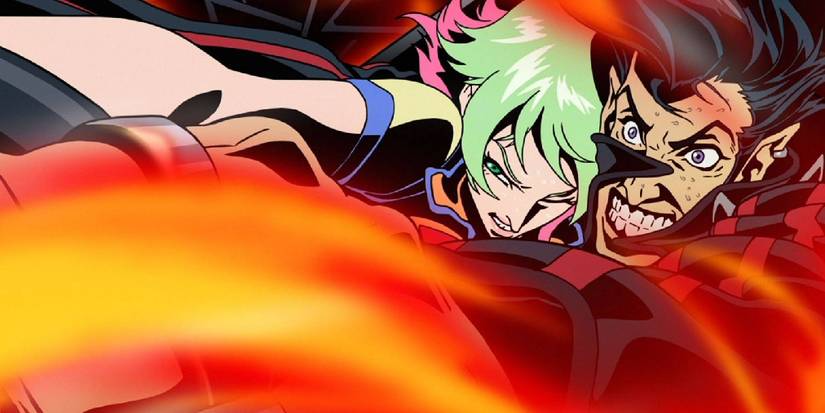 JP and Sonoshee racing to the finish line in the Redline anime movie