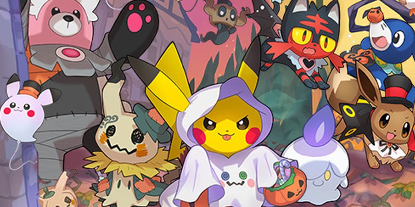 Pokemon dressed up in halloween costumes
