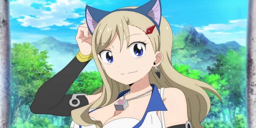Rebecca Bluegarden smiling confidently in Eden's Zero.