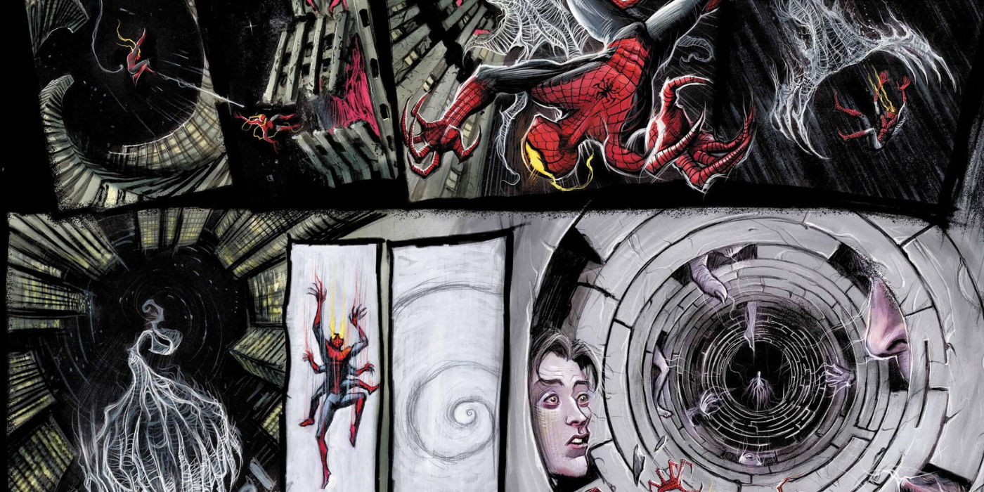 The spirals of the nightmare world of Deadly Neighborhood Spider-Man