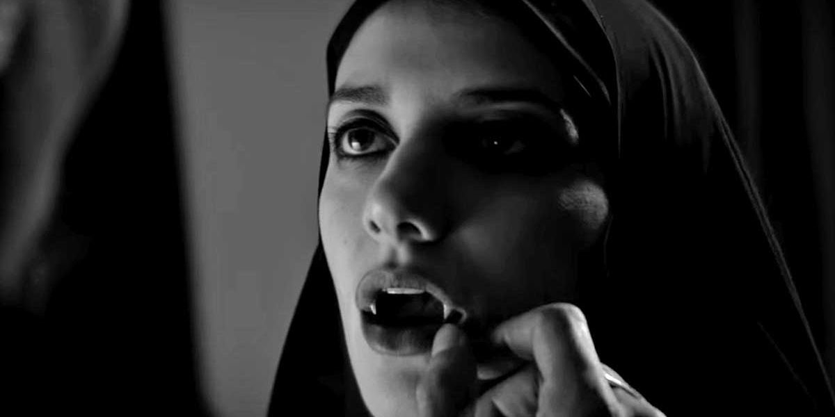 Sheila Vand in a shot from A Girl Walks Home Alone at Night