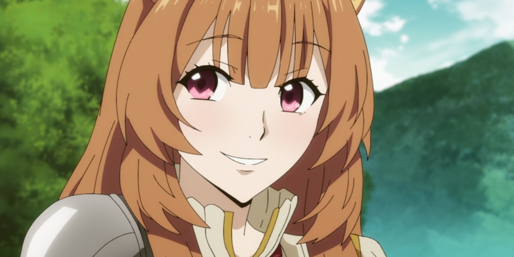 Raphtalia dá um grande sorriso em The Rising of the Shield Hero.