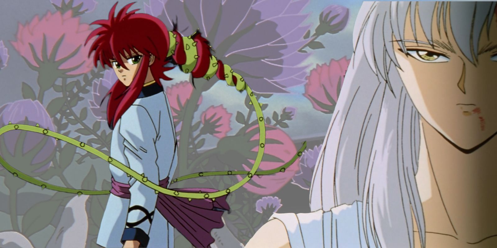 Yu Yu Hakusho: Kurama's Darker Side Enhances His Dark Tournament Battles, image size:1600x800