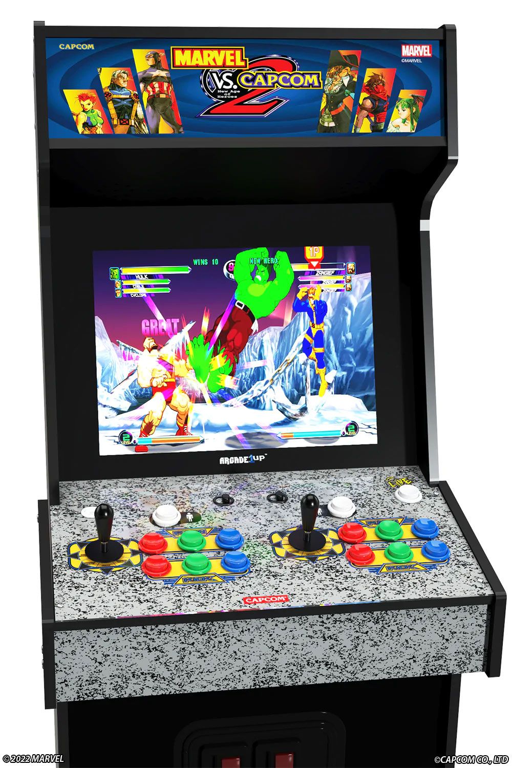 ①arcade1up Marvel vs CAPCOM 筐体 Arcade1Up Marvel vs Capcom Countercade - 4 Games Included