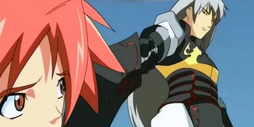 Monster trainers commiserate in Generation of Chaos OVA.