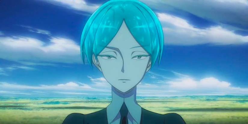 Phos looks pensive in Land of the Lustrous.