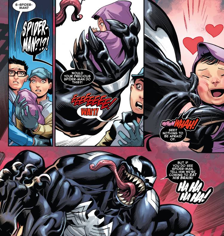Ben Riley Venom Version Ben Reilly and Venom Attack New York in Marvel's Amazing Spider-Man #15