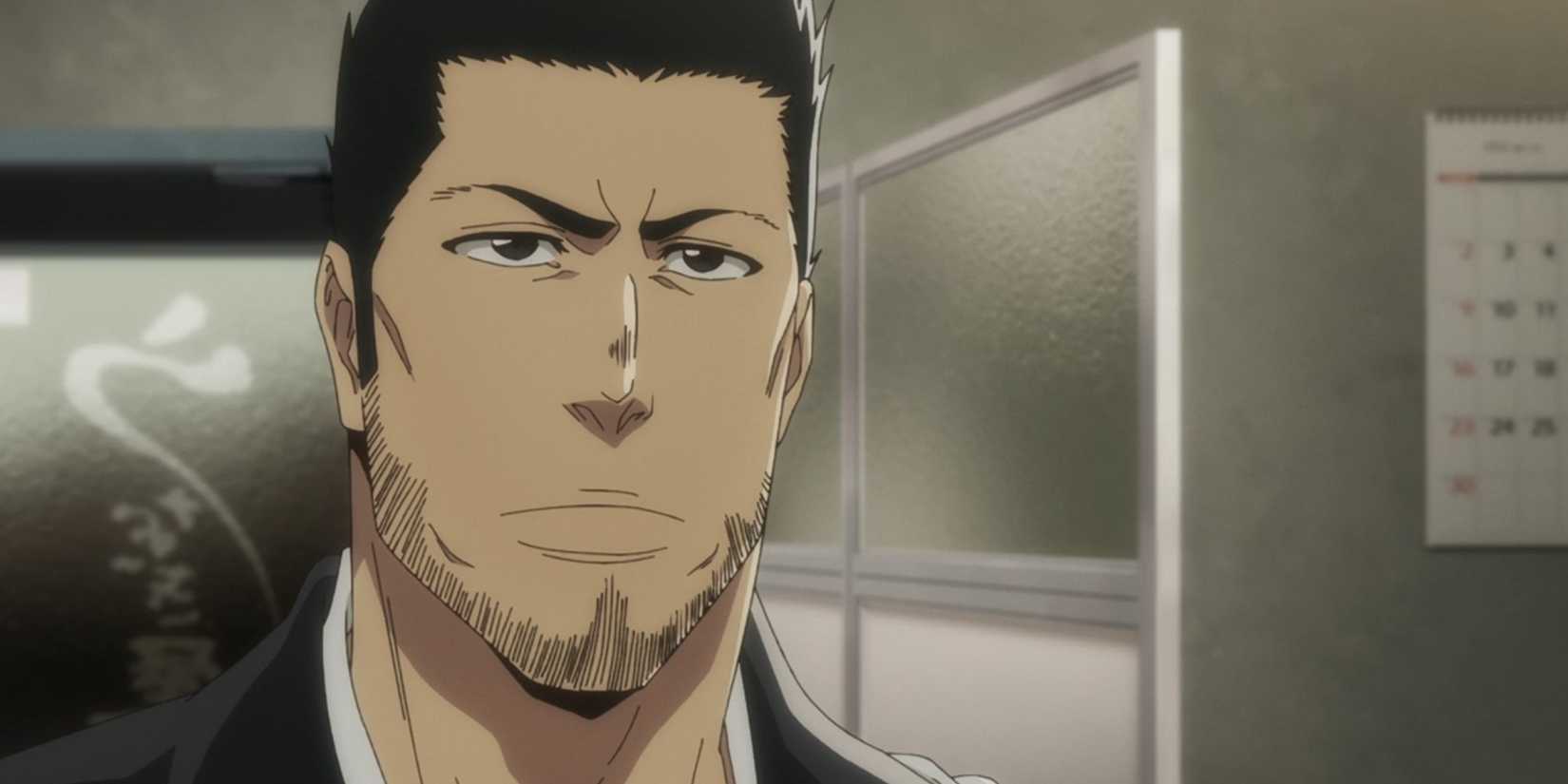 Isshin Kurosaki a l'air sérieux dans ses robes Soul Reaper.