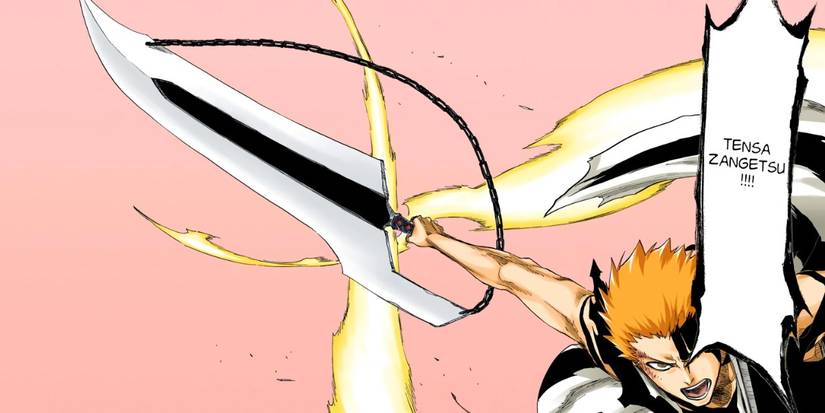 Bleach's Ichigo Activating His New Bankai against Yhwach
