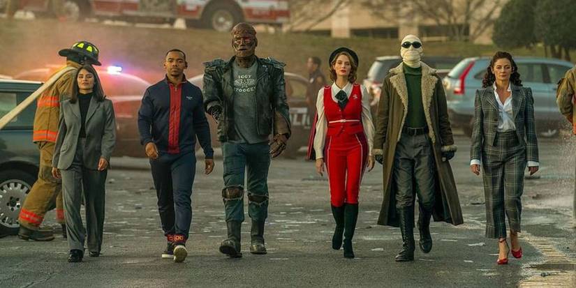 The extended Doom Patrol team head into battle in Doom Patrol
