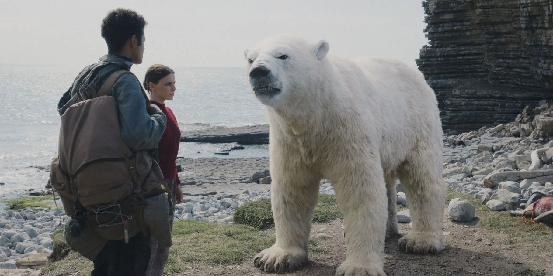 Lyra and Will meet with Iorek in His Dark Materials
