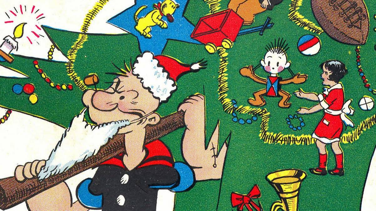 Popeye Celebrated Christmas in Cartoons, Toys, Ads...But Rarely In Comics!